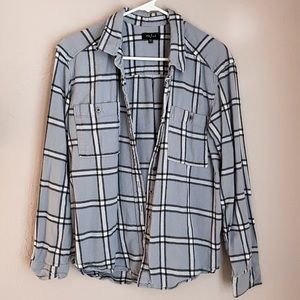 PS/LA Light Blue Plaid Button Down Longsleeve